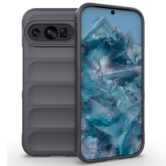 Mobile Phone Protector for Google Pixel 9 , Impact Resistant TPU Back Case - Dark Grey