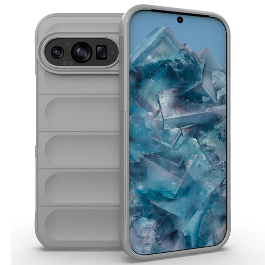 Mobile Phone Protector for Google Pixel 9 , Impact Resistant TPU Back Case - Light Grey