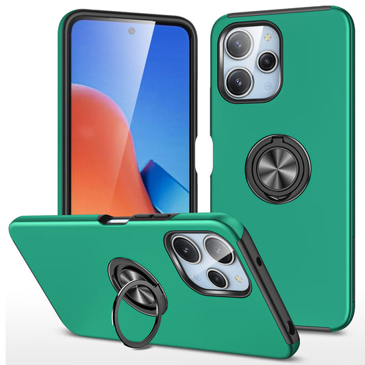 For Xiaomi Redmi 12 4G Case PC+TPU Kickstand Cover Cell Phone Accessory Wholesale - Blackish Green