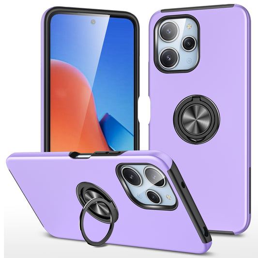 For Xiaomi Redmi 12 4G Case PC+TPU Kickstand Cover Cell Phone Accessory Wholesale - Purple
