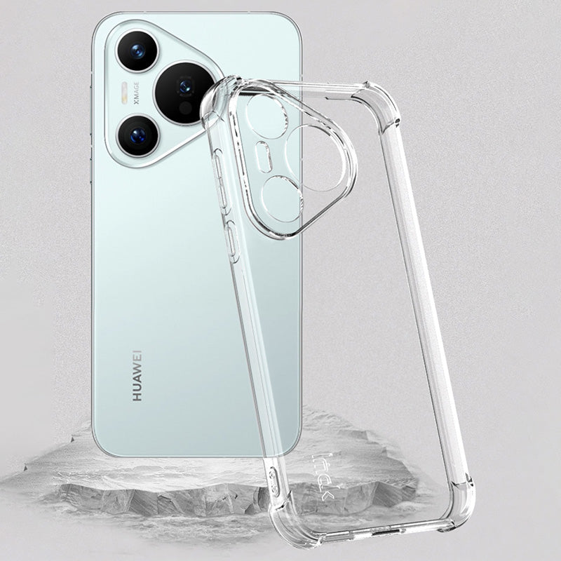 IMAK For Huawei Pura 70 Cell Phone Case Drop Protection HD Clear TPU Cover - Transparent