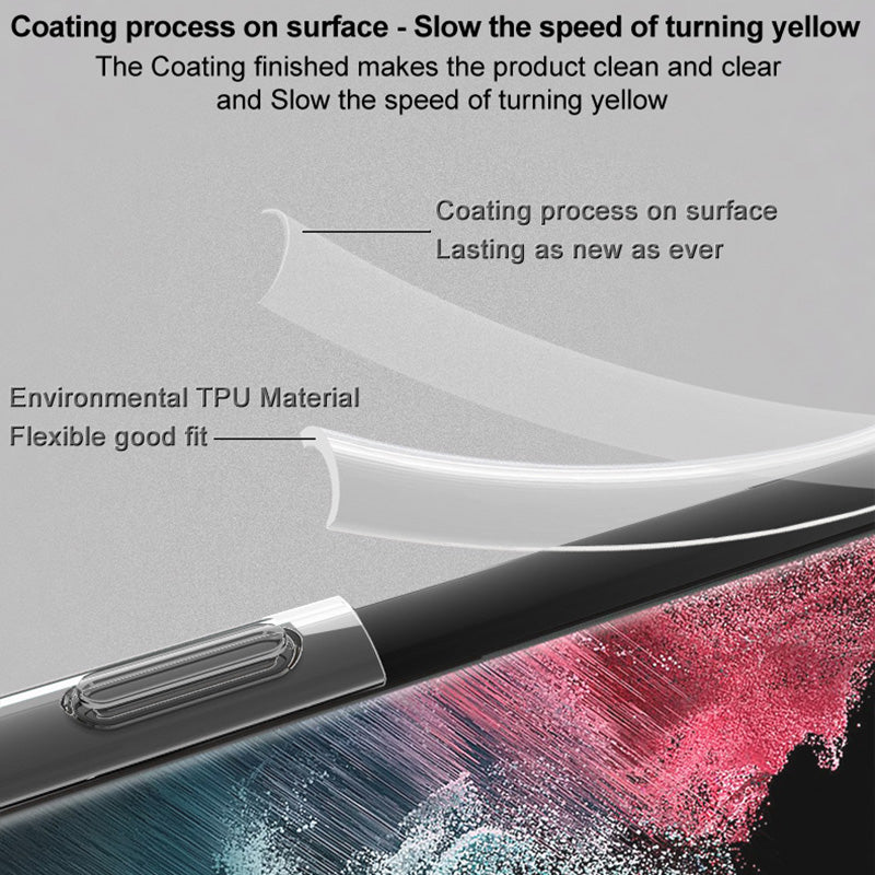 IMAK For Huawei Pura 70 Cell Phone Case Drop Protection HD Clear TPU Cover - Transparent Black