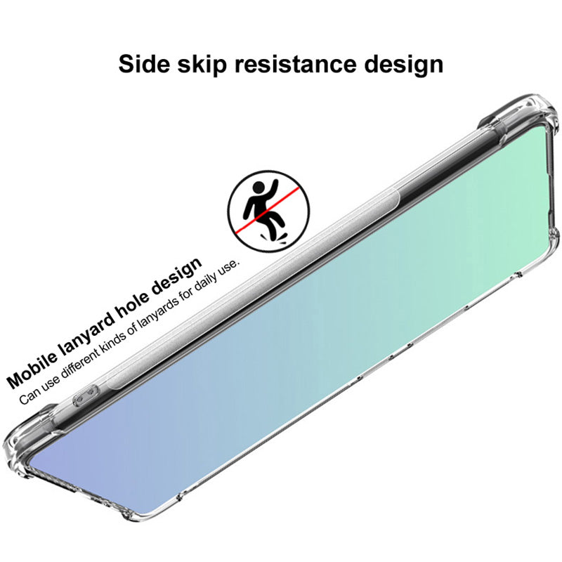 IMAK For Huawei Pura 70 Cell Phone Case Drop Protection HD Clear TPU Cover - Transparent Black