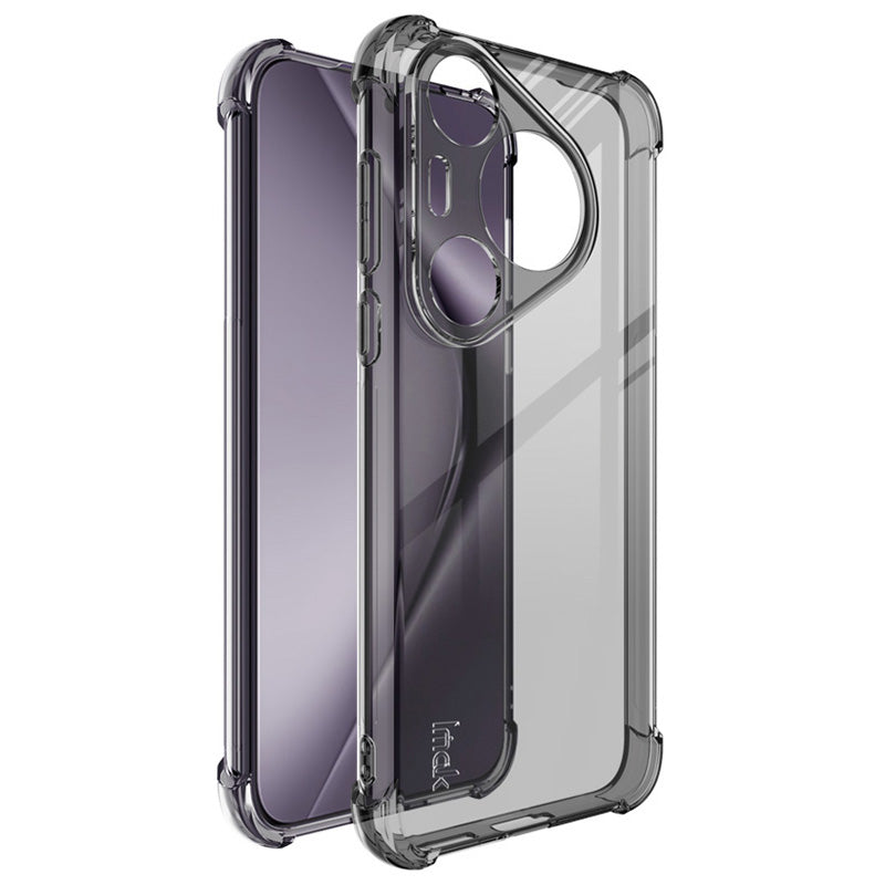 IMAK For Huawei Pura 70 Pro / 70 Pro+ Cover Drop Protection TPU Clear Back Phone Case - Transparent Black
