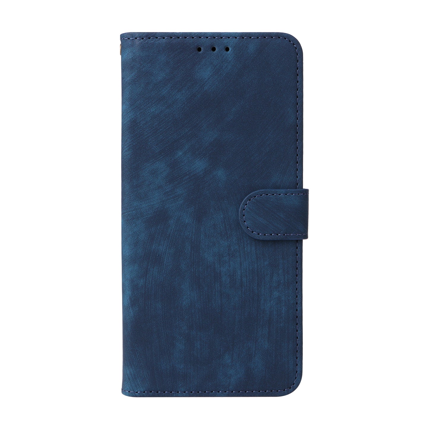 For Transsion Tecno Camon 30 5G CL7 Magnetic Case RFID Blocking Wallet Cover with Wrist Strap - Blue