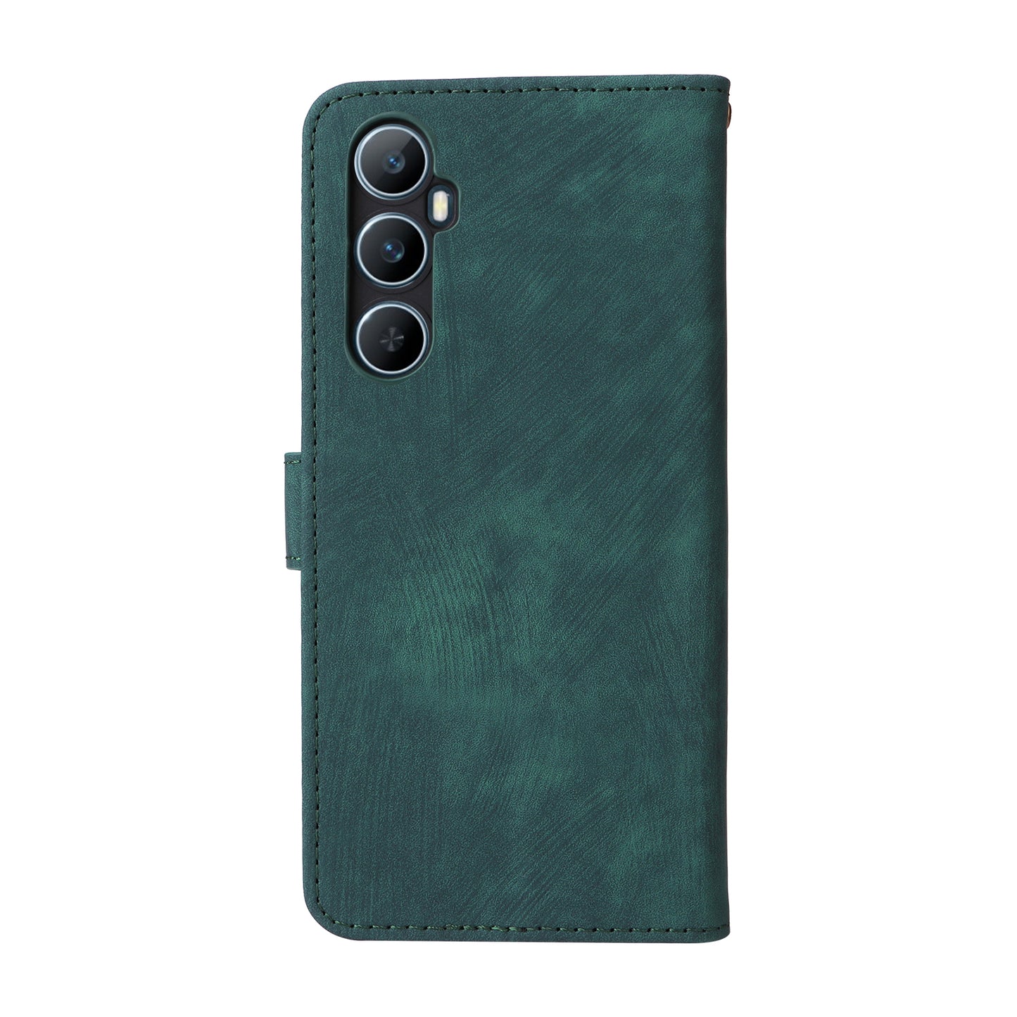 For Realme C65 4G Case RFID Blocking Phone Stand Cover with Magnetic Closure - Green