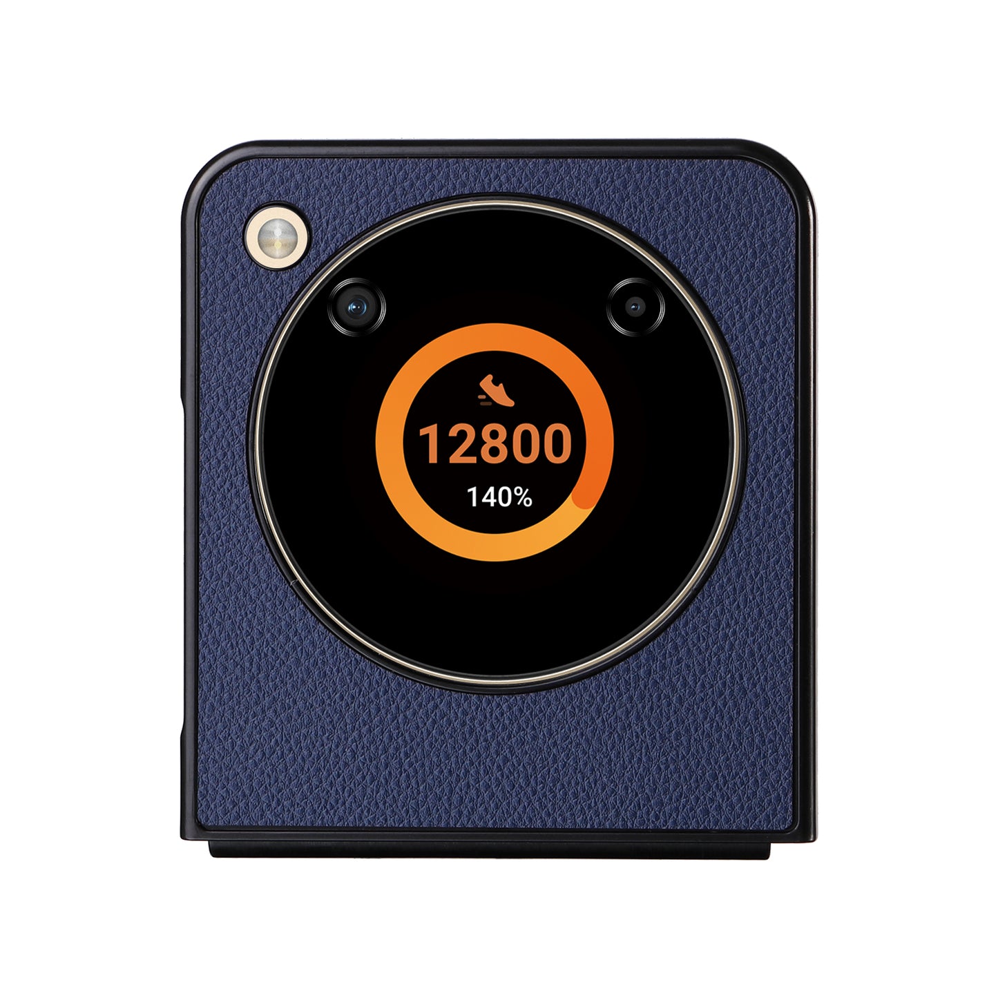For ZTE Libero Flip A304ZT / nubia Flip 5G Case Litchi Texture PU Leather Coated PC Phone Shell - Dark Blue