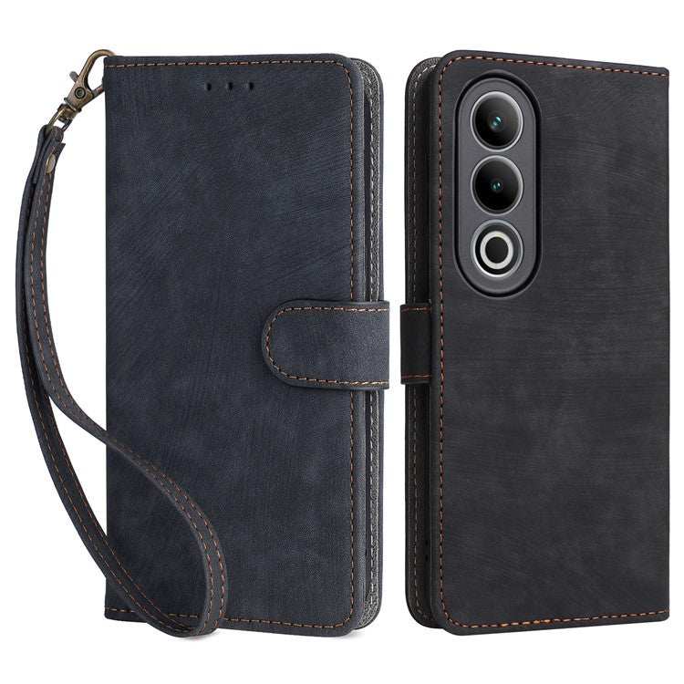 For OnePlus Nord CE4 5G / Oppo K12 Leather Phone Case with RFID Blocking Wallet  - Black