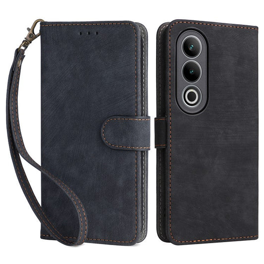 For OnePlus Nord CE4 5G / Oppo K12 Leather Phone Case with RFID Blocking Wallet  - Black