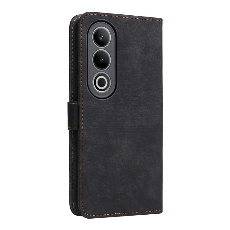 For OnePlus Nord CE4 5G / Oppo K12 Leather Phone Case with RFID Blocking Wallet  - Black