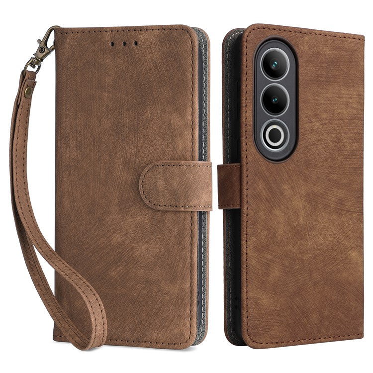 For OnePlus Nord CE4 5G / Oppo K12 Leather Phone Case with RFID Blocking Wallet  - Brown