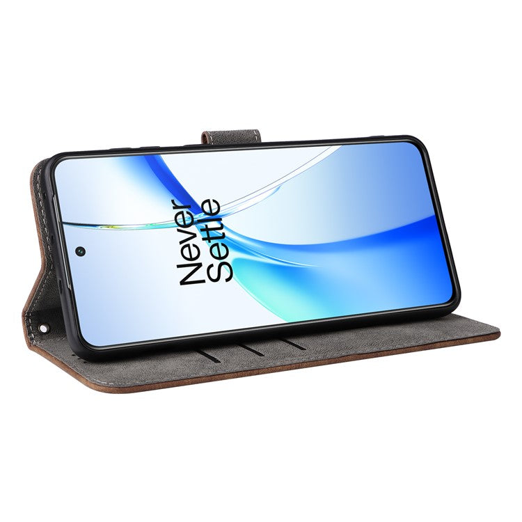 For OnePlus Nord CE4 5G / Oppo K12 Leather Phone Case with RFID Blocking Wallet  - Brown