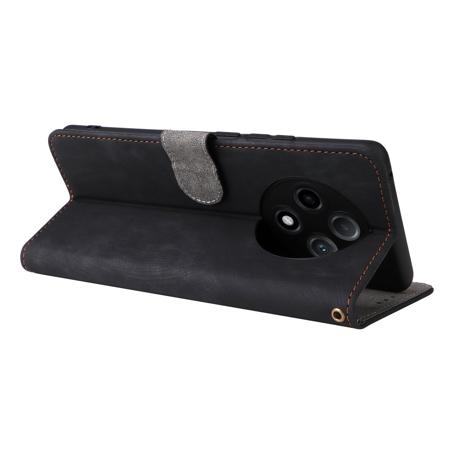 For Oppo A3 Pro 5G Case RFID Blocking Wallet Cover Wholesale Cell Phone Accessories - Black