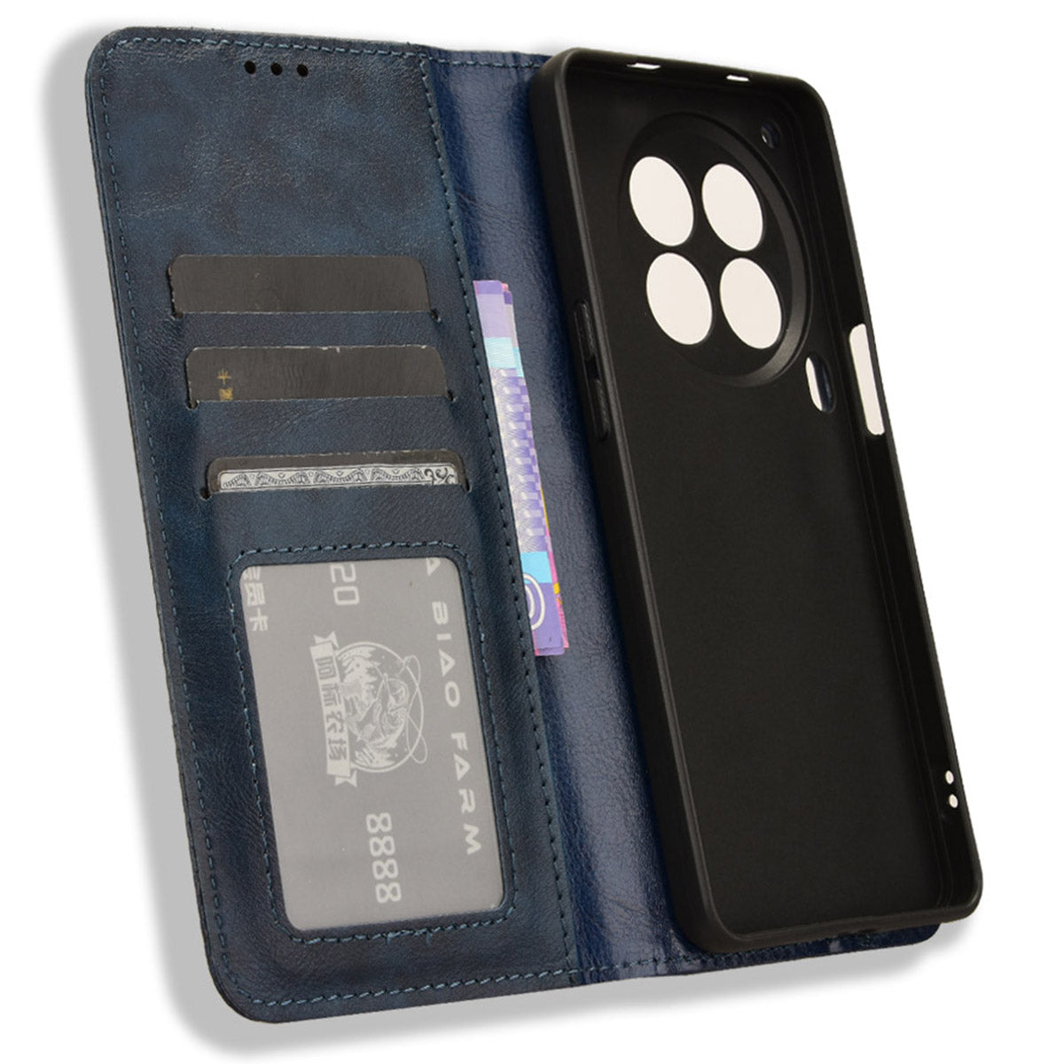 For Transsion Tecno Camon 30 Premier 5G Case Retro Leather Wallet Cover Mobile Accessories Wholesale - Blue
