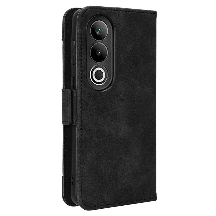 For OnePlus Nord CE4 5G / Oppo K12 Wallet Case Multiple Card Slots Leather Phone Cover - Black