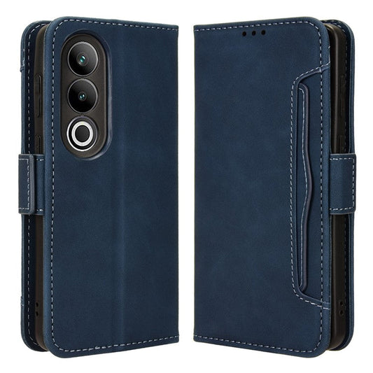For OnePlus Nord CE4 5G / Oppo K12 Wallet Case Multiple Card Slots Leather Phone Cover - Blue