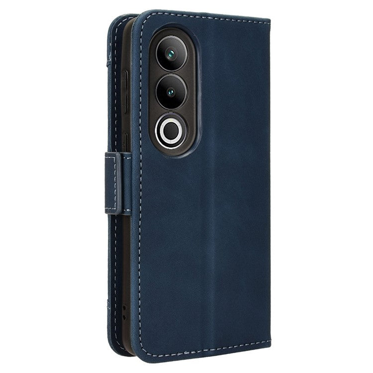 For OnePlus Nord CE4 5G / Oppo K12 Wallet Case Multiple Card Slots Leather Phone Cover - Blue