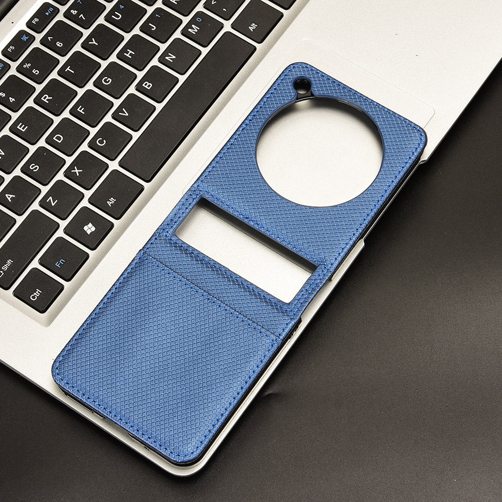 For ZTE nubia Flip 5G / Libero Flip A304ZT Case Leather Phone Cover with Card Slot - Blue