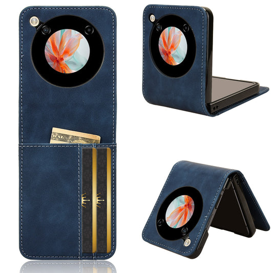 For ZTE nubia Flip 5G / Libero Flip A304ZT Leather Case Card Slots Phone Cover - Blue
