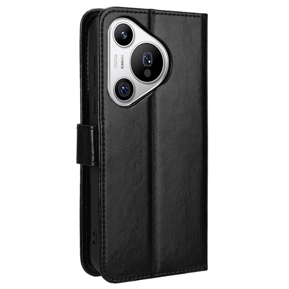 For Huawei Pura 70 Case Wallet Leather Cover Mobile Phone Accessories Wholesale - Black