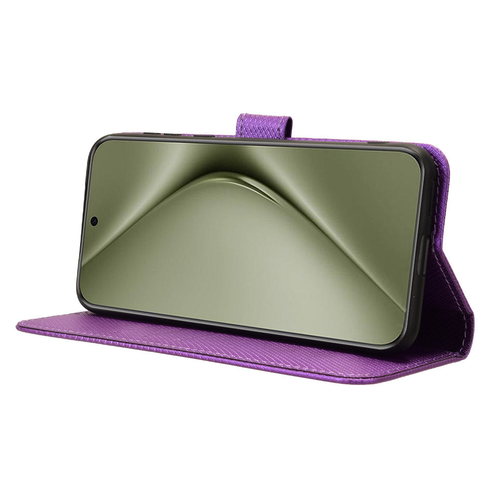 For Huawei Pura 70 Pro / 70 Pro+ / 70 Ultra Case Diamond Texture Phone Leather Cover - Purple