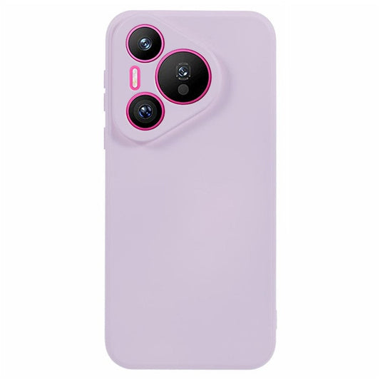 For Huawei Pura 70 Case Fiber Lining Soft TPU Phone Protective Cover Shockproof Phone Shell - Light Purple