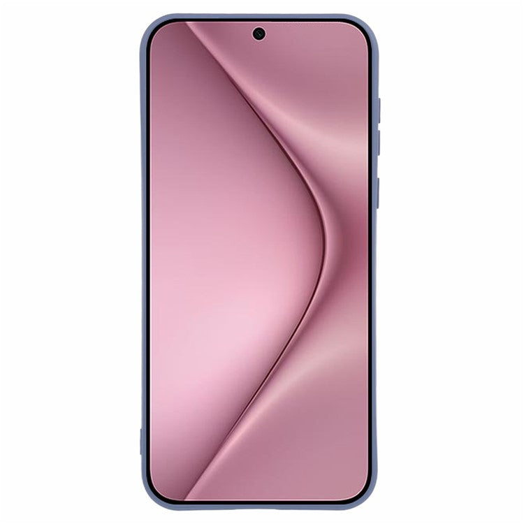 For Huawei Pura 70 Case Fiber Lining Soft TPU Phone Protective Cover Shockproof Phone Shell - Lavender Grey