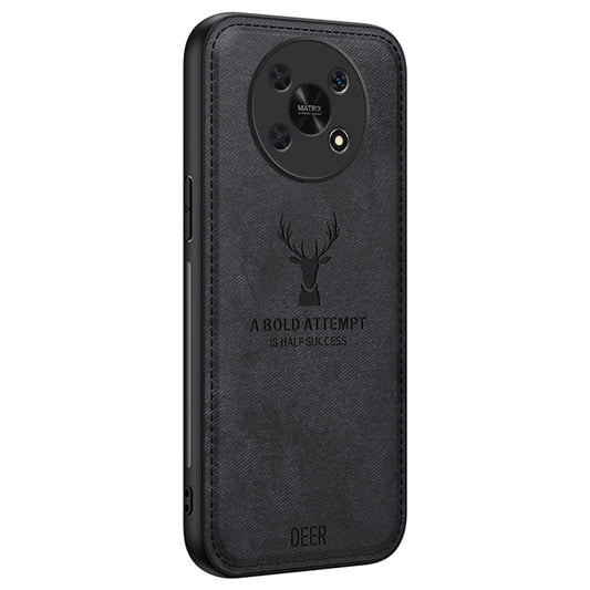 For Honor X30 5G Cases Wholesale Phone Supplies Cloth Texture Leather+PC+TPU Hybrid Phone Cover - Black