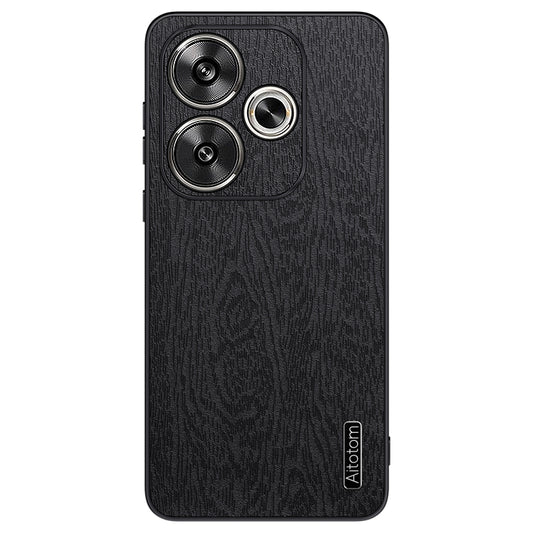 For Xiaomi Redmi Turbo 3 5G Slim-Fit Phone Case PU Leather+PC+TPU Phone Cover - Black