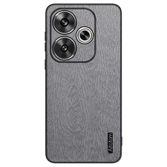 For Xiaomi Redmi Turbo 3 5G Slim-Fit Phone Case PU Leather+PC+TPU Phone Cover - Grey