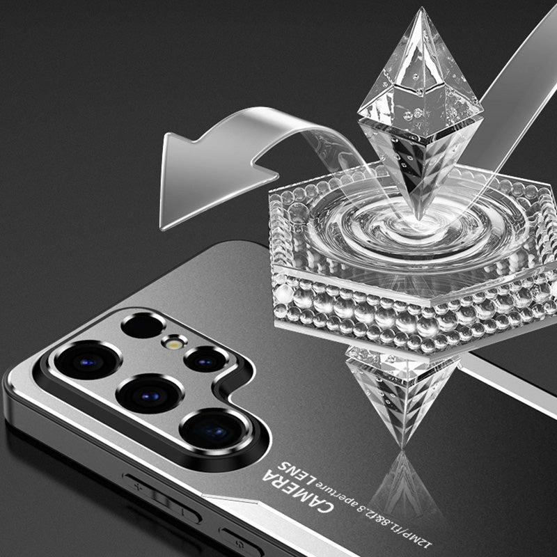 For Samsung Galaxy S23 Ultra Case Military Aluminum Alloy Cover Wholesale Cell Phone Accessories - Gold