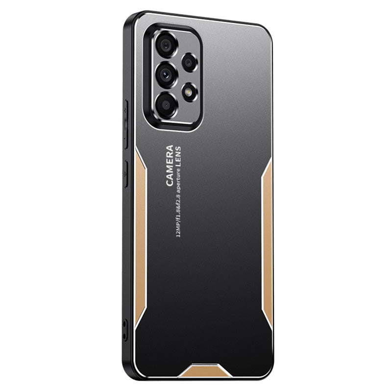 For Samsung Galaxy A53 5G Case Shockproof Tough Armour Aluminum Alloy+TPU+PC Phone Cover - Gold