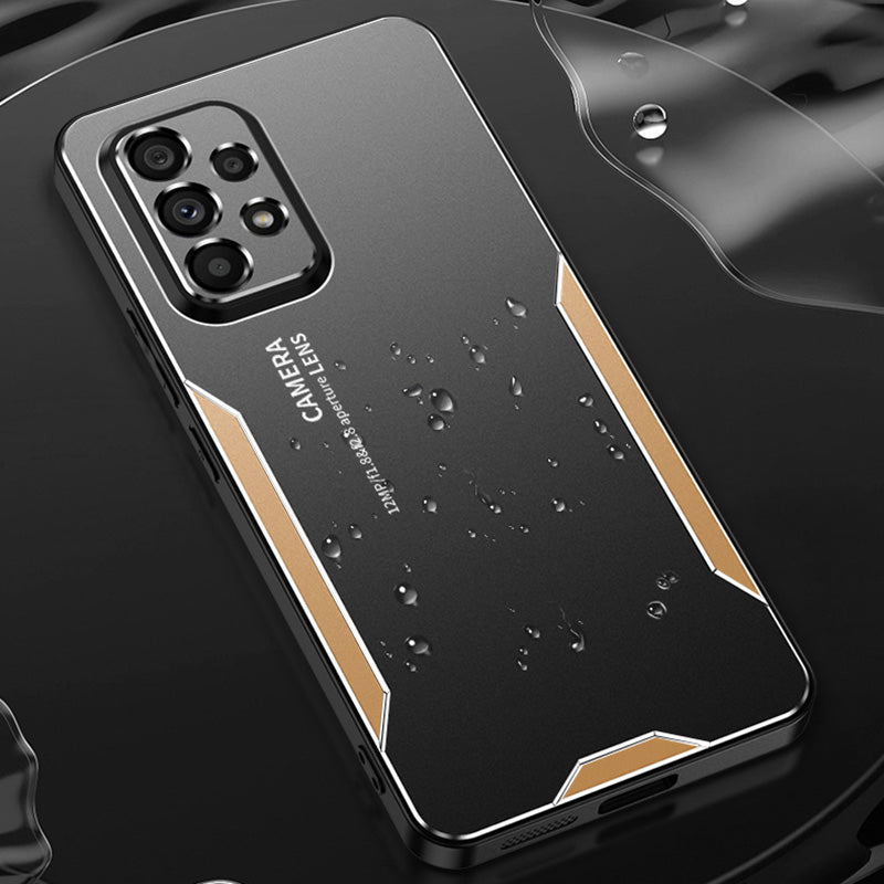 For Samsung Galaxy A53 5G Case Shockproof Tough Armour Aluminum Alloy+TPU+PC Phone Cover - Gold