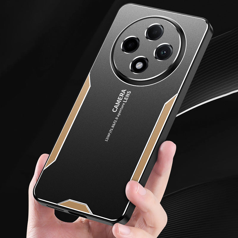 For Oppo A3 Pro 5G Case Military Aluminum Alloy Sturdy Protective Phone Cover - Silver