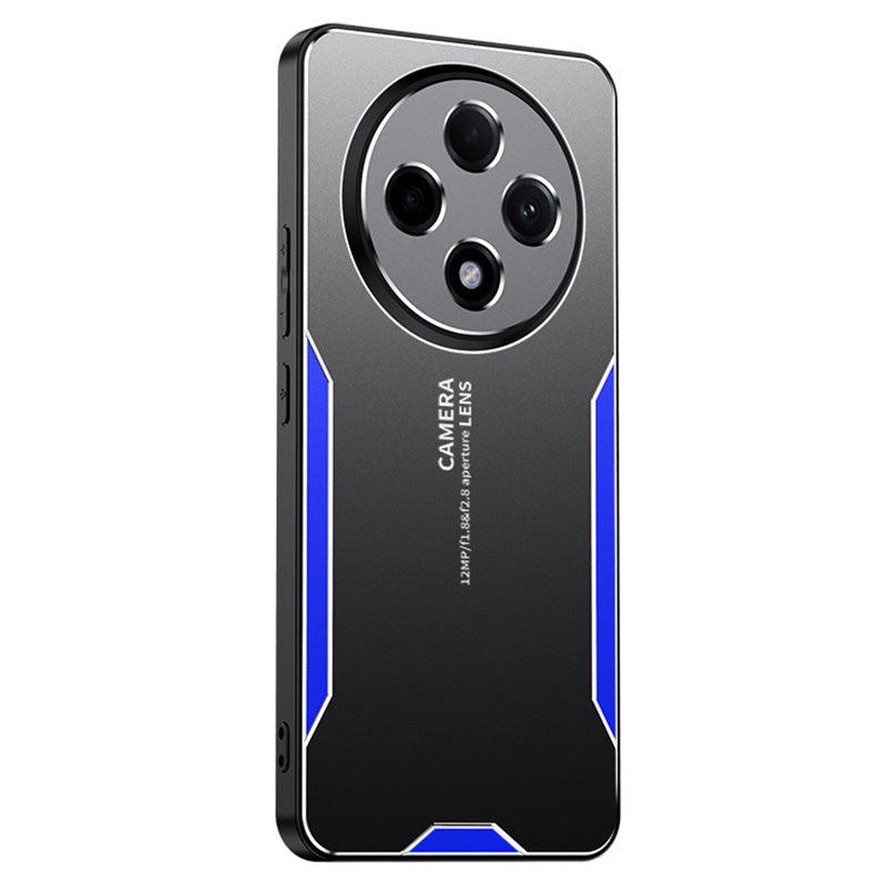 For Oppo A3 Pro 5G Case Military Aluminum Alloy Sturdy Protective Phone Cover - Blue