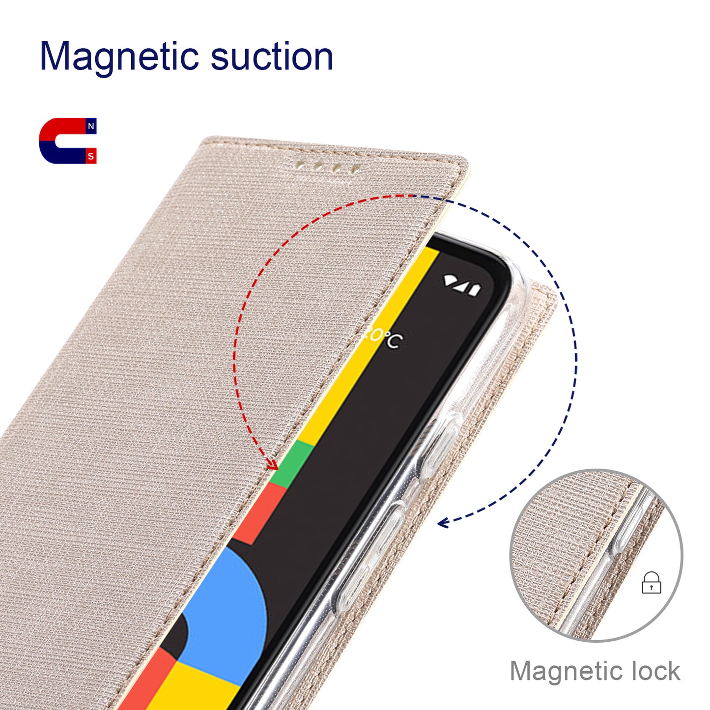 VILI DMX Series For Google Pixel 8a Phone Case Card Holder Leather Cover Mobile Accessories Wholesale - Khaki