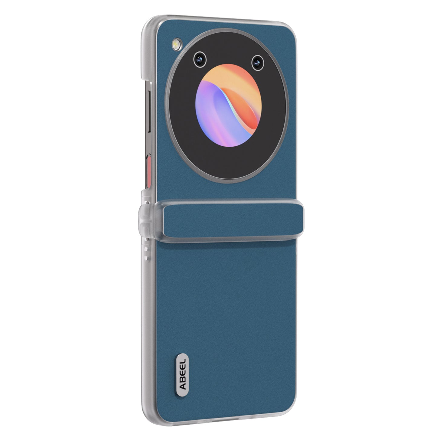 ABEEL For ZTE nubia Flip 5G / Libero Flip Case Cowhide Leather Soft Silk PC Phone Cover with Matte Edge - Blue