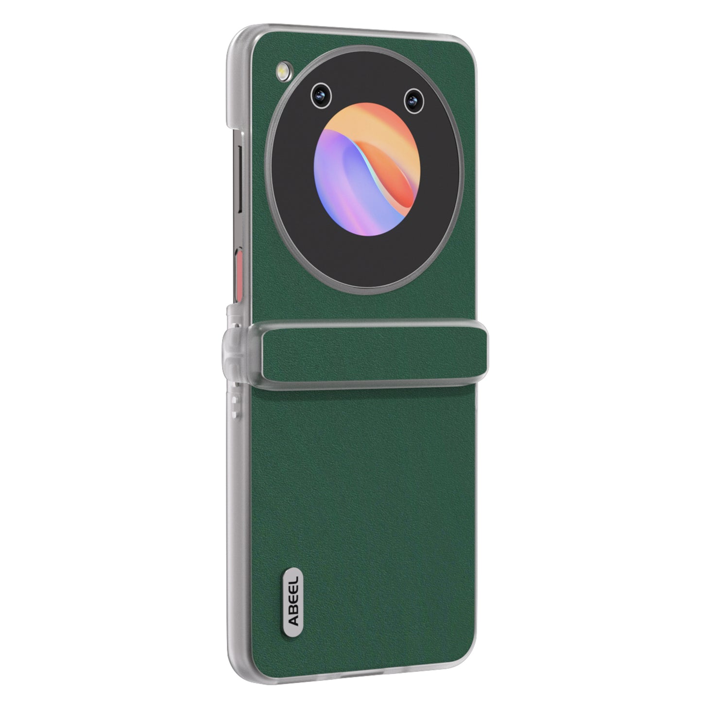 ABEEL For ZTE nubia Flip 5G / Libero Flip Case Cowhide Leather Soft Silk PC Phone Cover with Matte Edge - Green