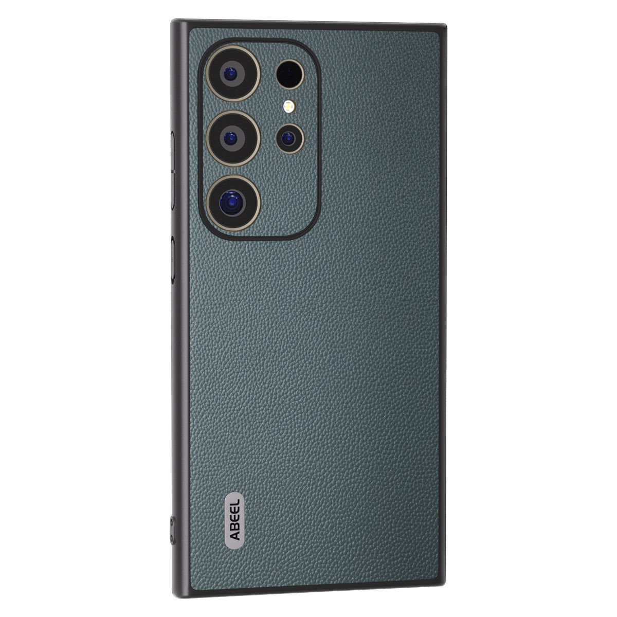 ABEEL For Samsung Galaxy S24 Ultra Phone Cover Bump Proof Genuine Cow Leather Classy Case - Green