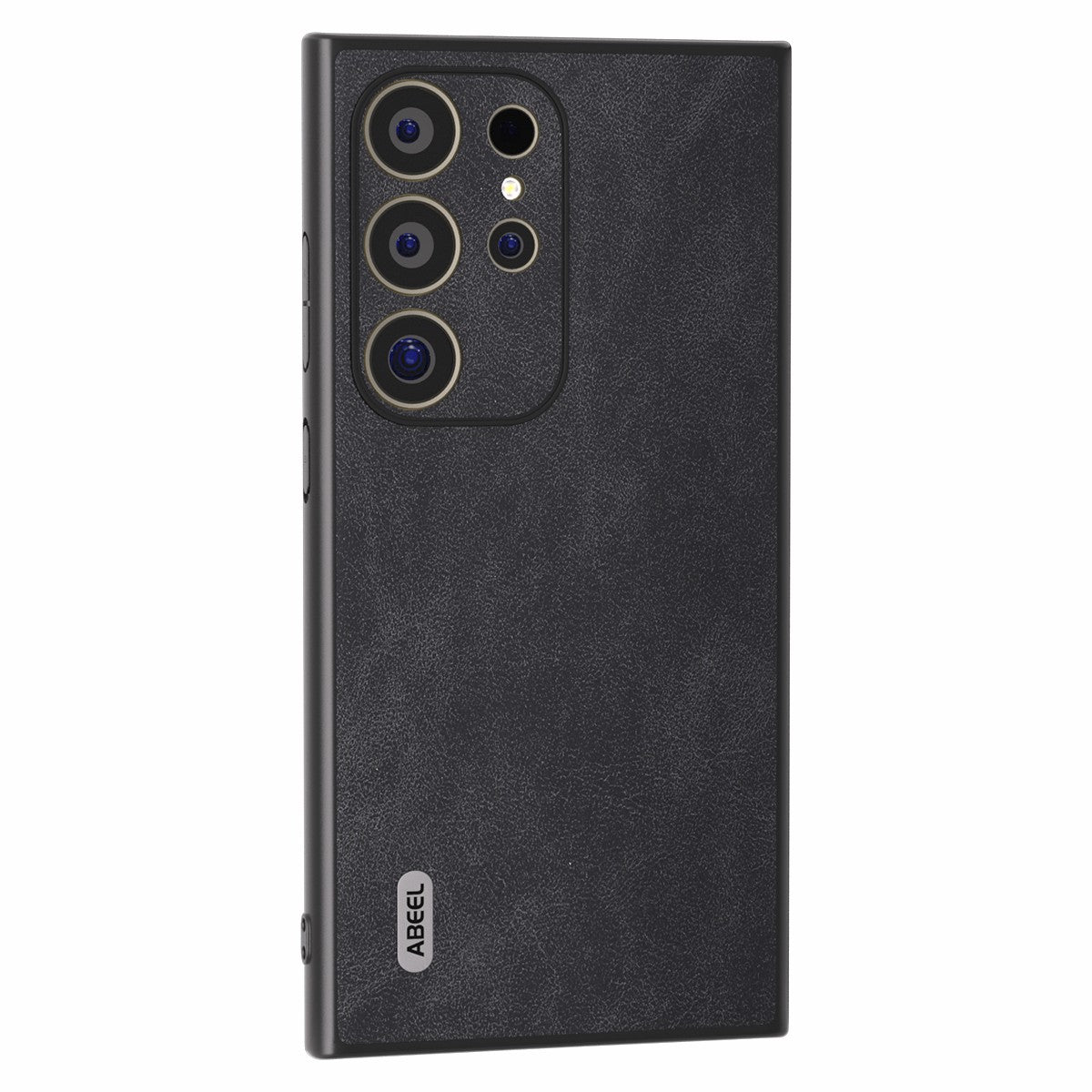 ABEEL For Samsung Galaxy S24 Ultra Case Slim Fit PU Leather+PC Phone Cover - Black