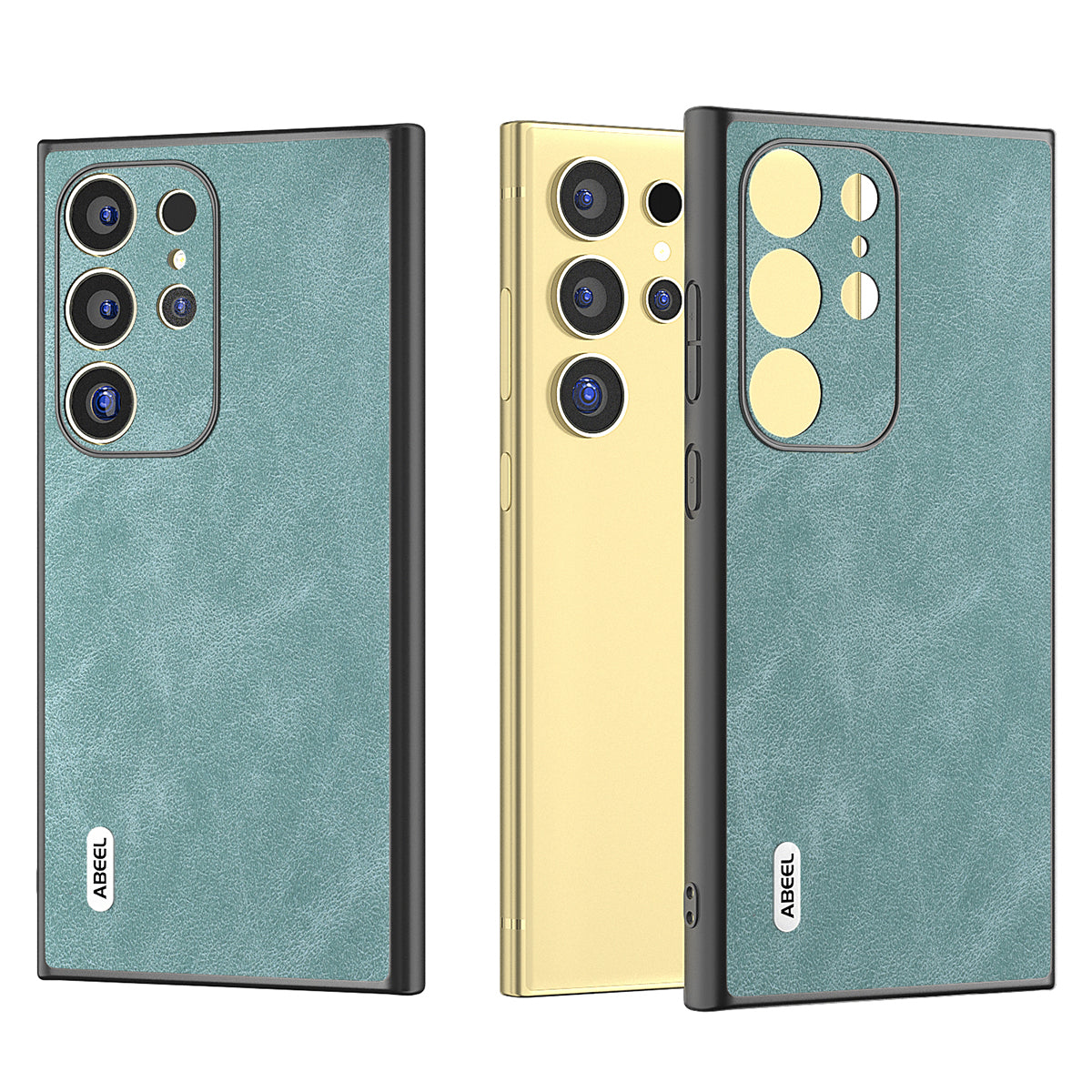 ABEEL For Samsung Galaxy S24 Ultra Case Slim Fit PU Leather+PC Phone Cover - Baby Blue