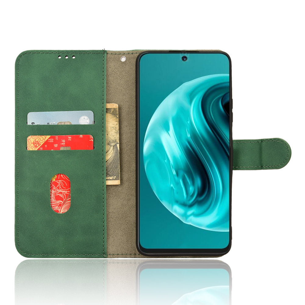 For Huawei Enjoy 70 Pro Case Skin Touch Leather Wallet Cover Mobile Accessories Wholesale - Green