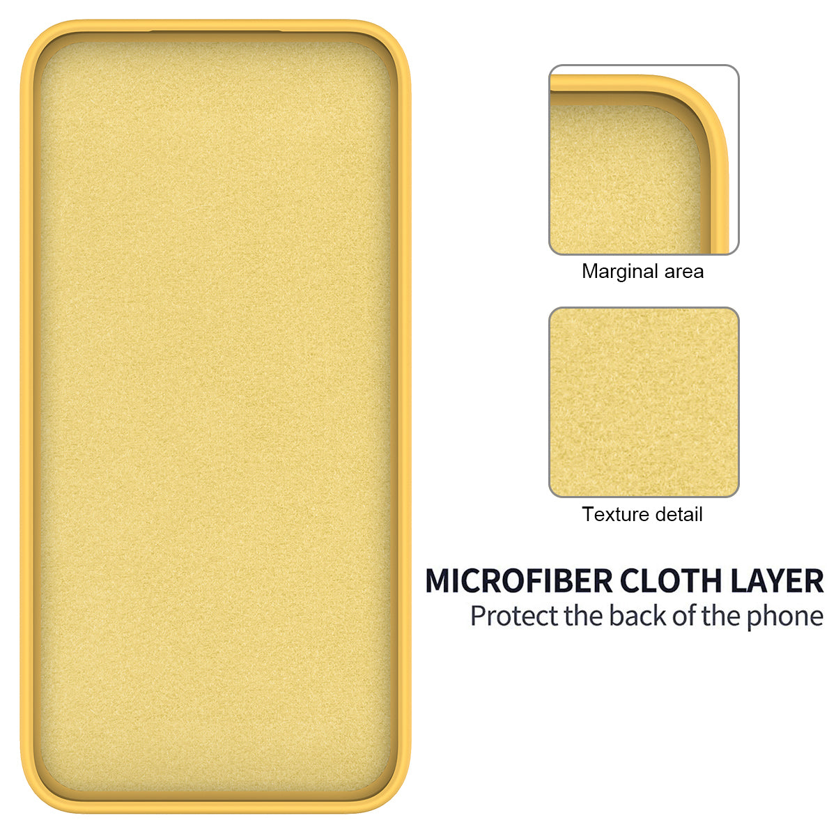 For Samsung Galaxy M55 5G Slim Case Soft Liquid Silicone Phone Cover - Yellow
