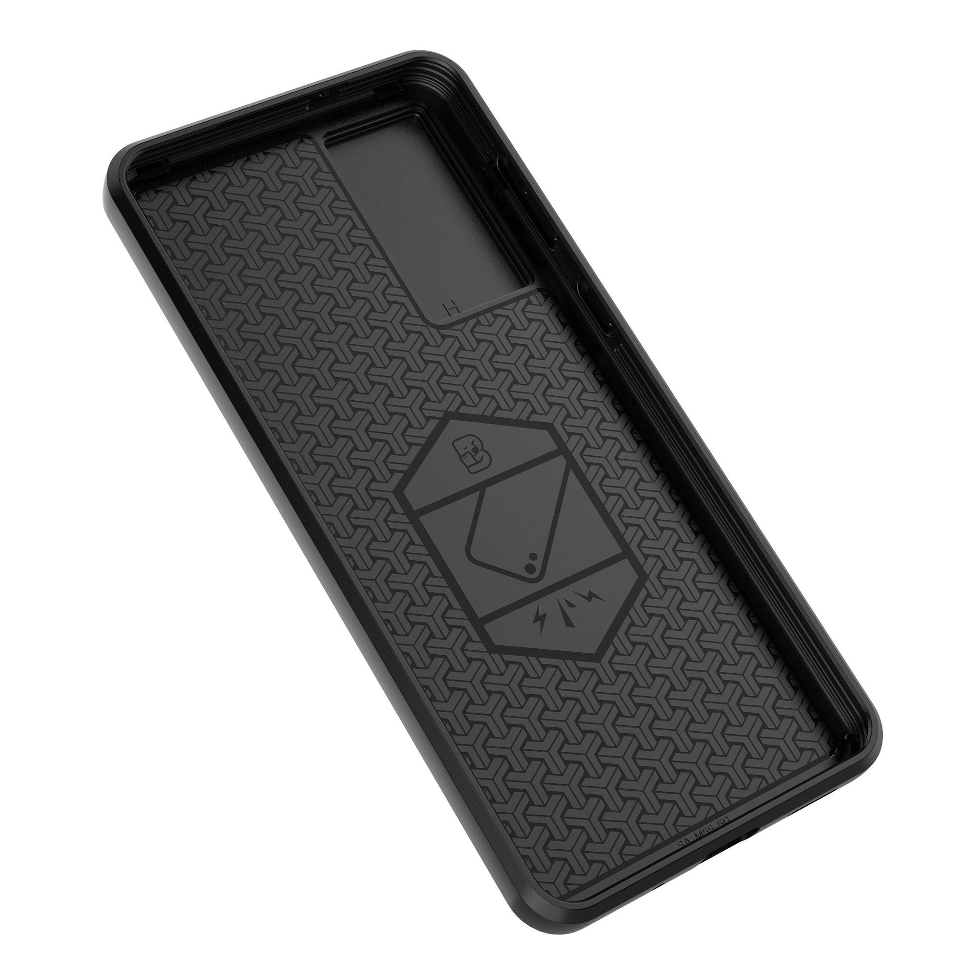 For Samsung Galaxy M55 5G Case PC+TPU Phone Protector with Slide Camera Cover - Black