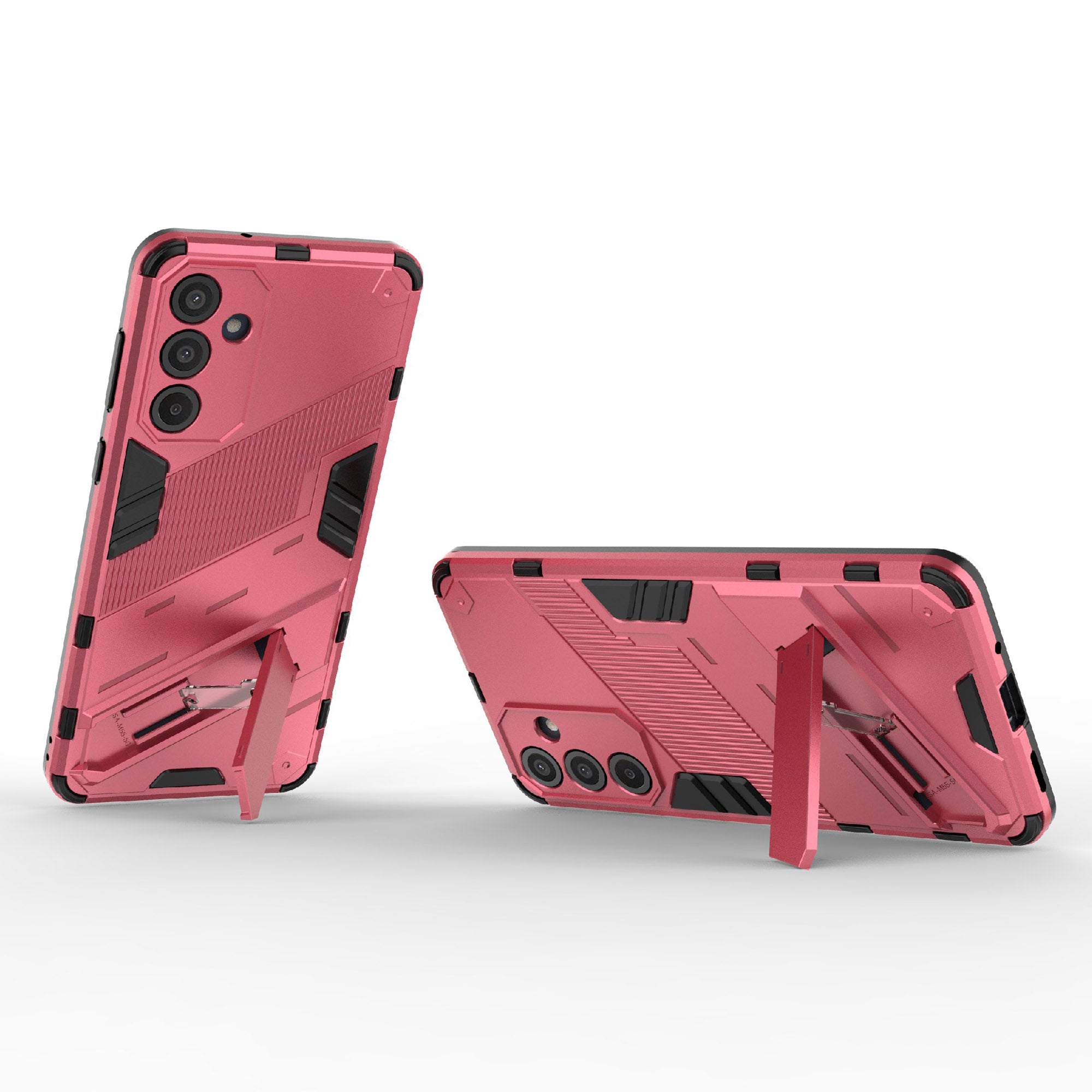 For Samsung Galaxy M55 5G Case Kickstand Protective PC+TPU Phone Cover - Rose