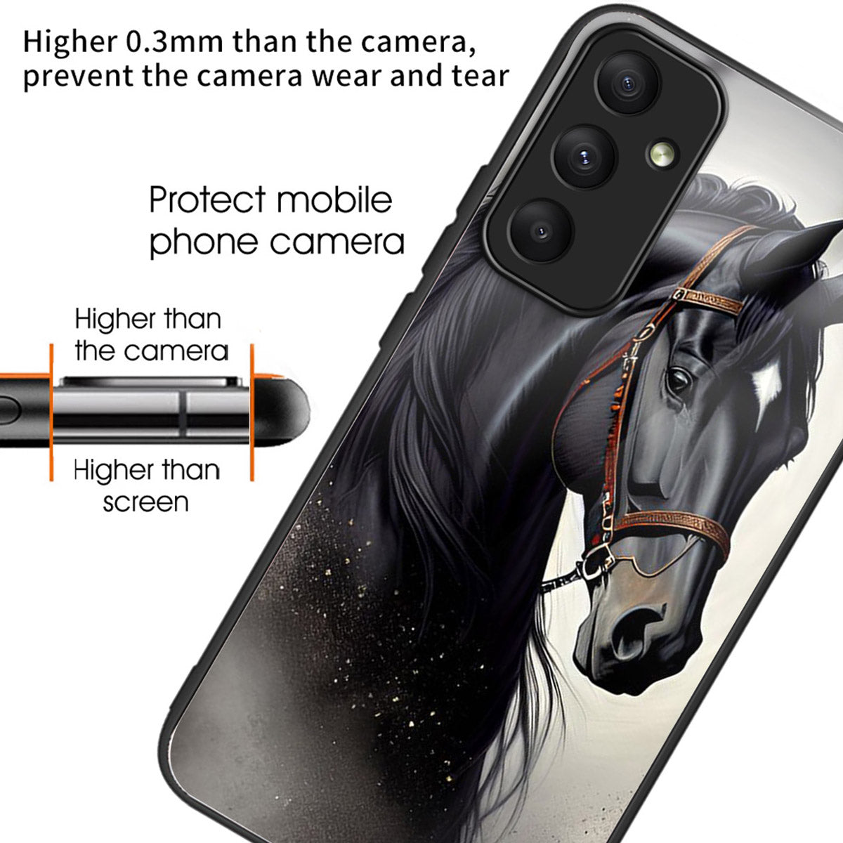 For Samsung Galaxy A33 5G Case Pattern Printed Tempered Glass TPU Phone Cover - Style E