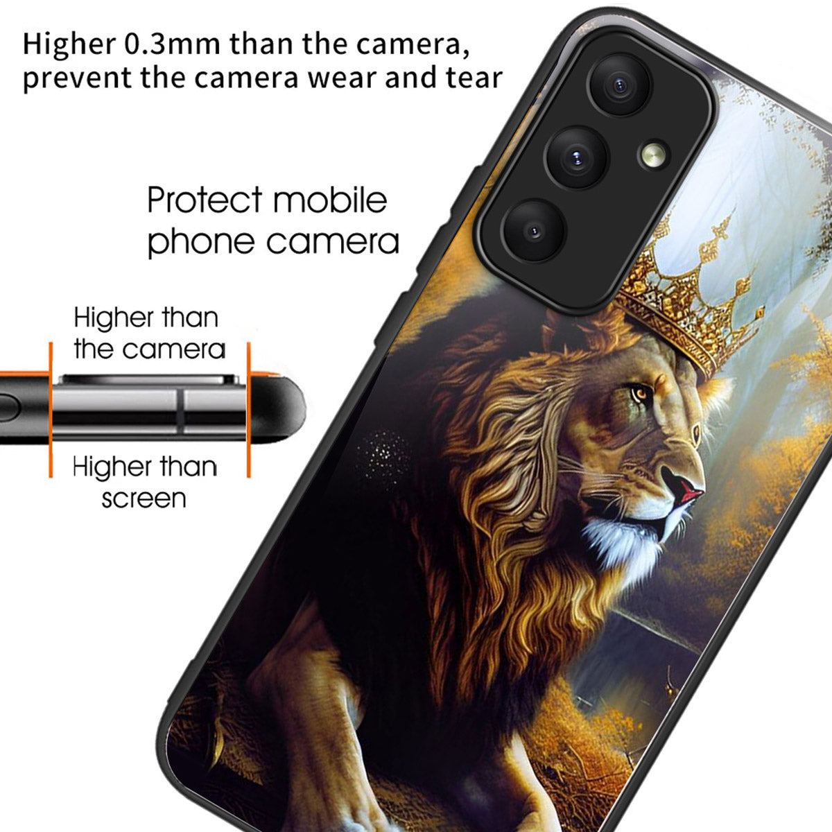 For Samsung Galaxy A33 5G Case Pattern Printed Tempered Glass TPU Phone Cover - Style F