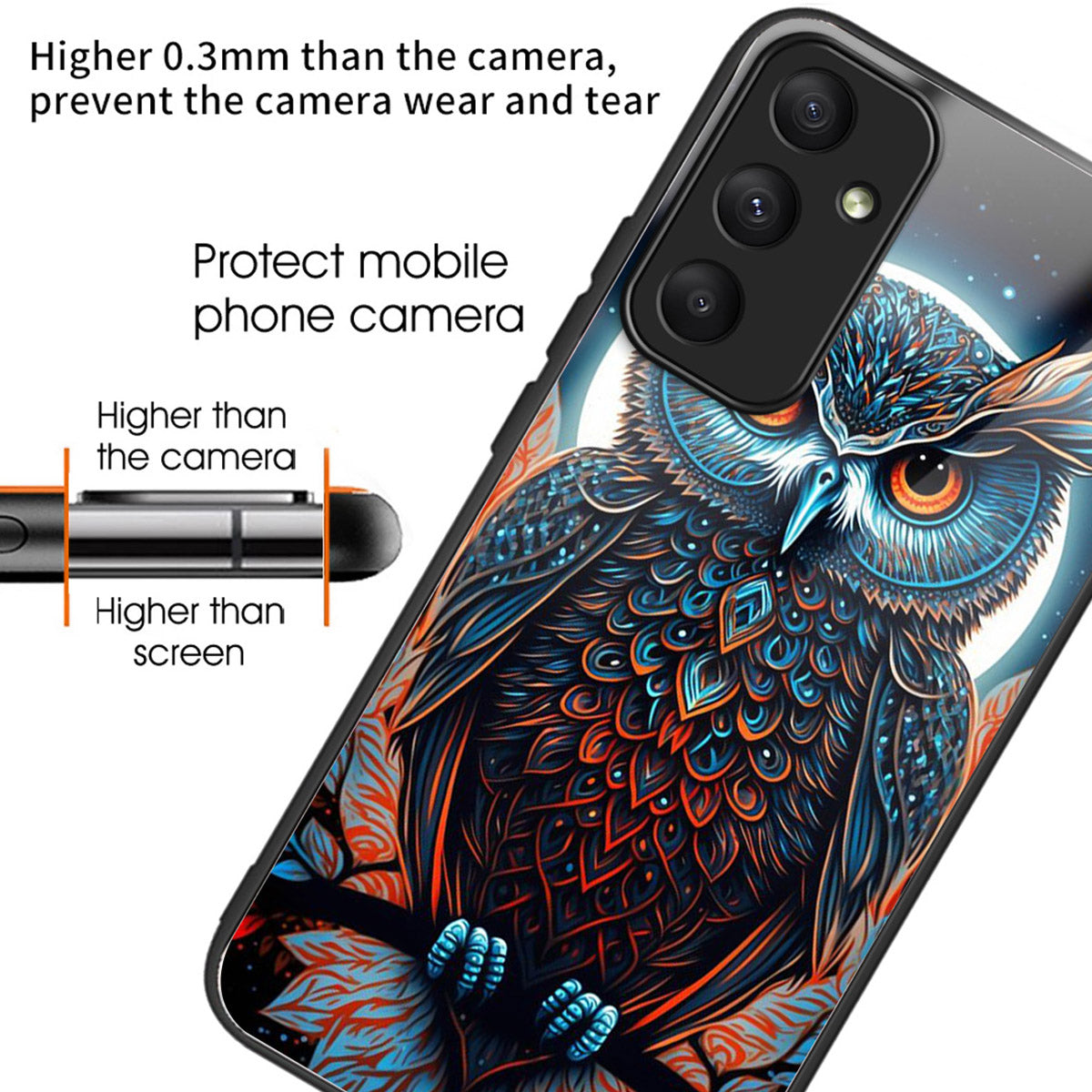 For Samsung Galaxy A33 5G Case Pattern Printed Tempered Glass TPU Phone Cover - Style G