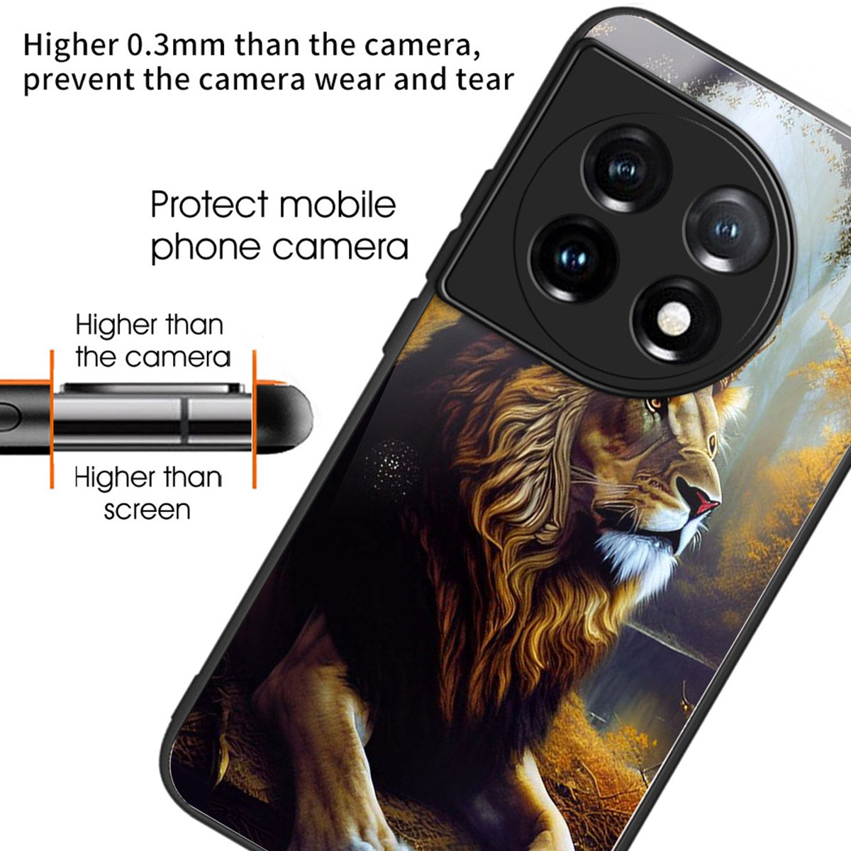 For OnePlus Ace 3 5G / 12R 5G TPU Case Pattern Printing Tempered Glass Back Phone Cover - Style G