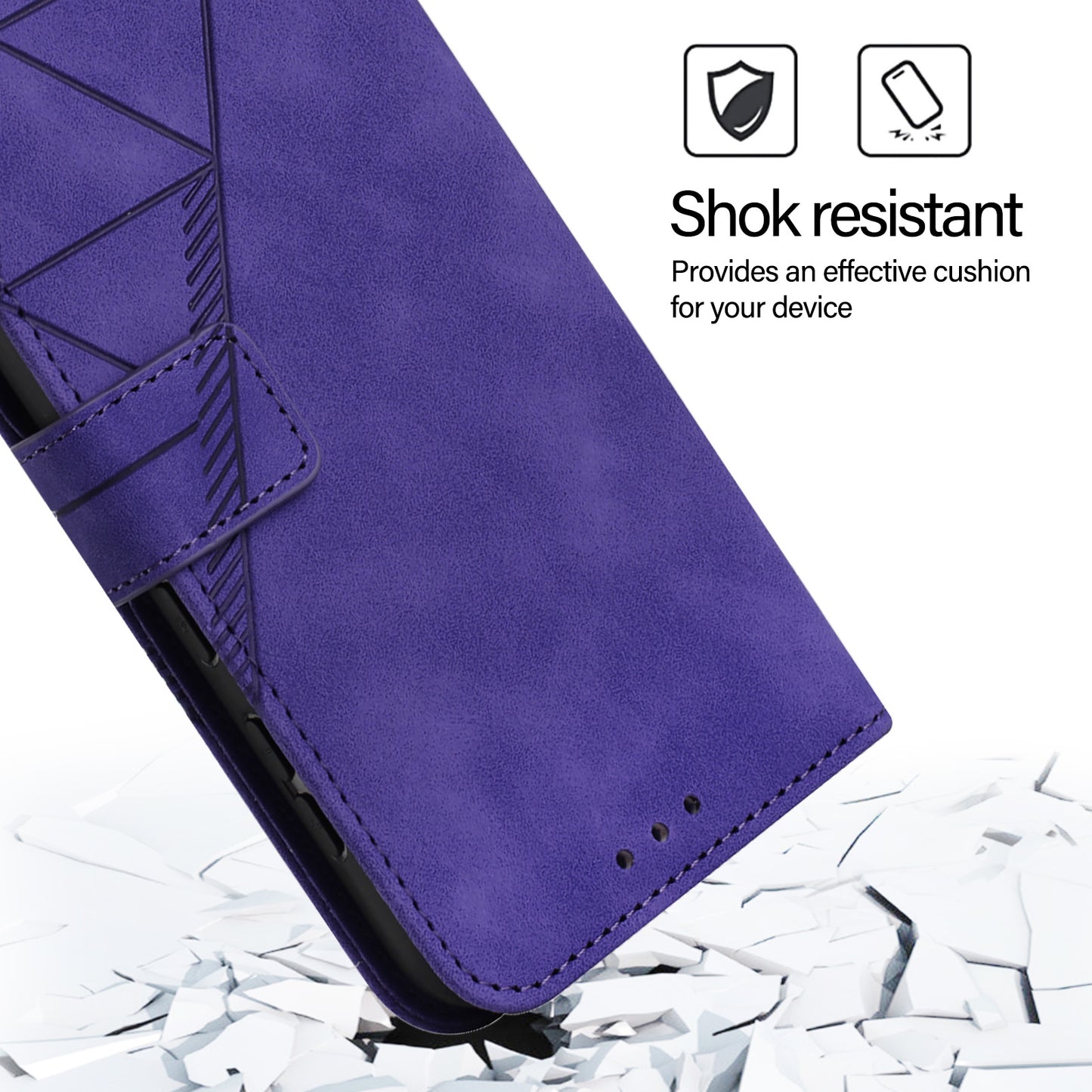 YB Imprinting Series-2 for OnePlus Nord CE4 5G Leather Wallet Case Crossbody Phone Cover - Purple